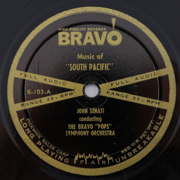 Bravo Pops Symphony Orchestra South Pacific & Oklahoma 1959 LP Record Bravo K103 - Picture 8 of 16